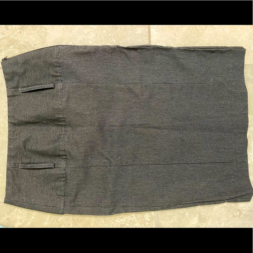 Dark Grey Pencil Skirt